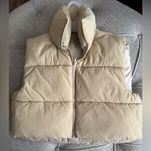 Cream Puffer Vest
